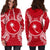 Chuuk Polynesian Hoodie Dress Map Red White - Polynesian Pride