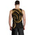 New Zealand Maori Mangopare Men Tank Top Polynesian - Gold - Polynesian Pride