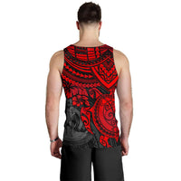 Vanuatu Polynesian Men's Tank Top - Red Turtle - Polynesian Pride