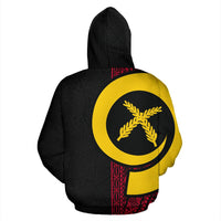 Vanuatu Polynesian Hoodie Red Line - Polynesian Pride