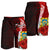 Tuvalu Polynesian Men's Shorts - Coat Of Arm With Hibiscus - Polynesian Pride