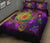 Hawaii Map Turtle Galaxy Quilt Bed Set - AH - Purple - Polynesian Pride