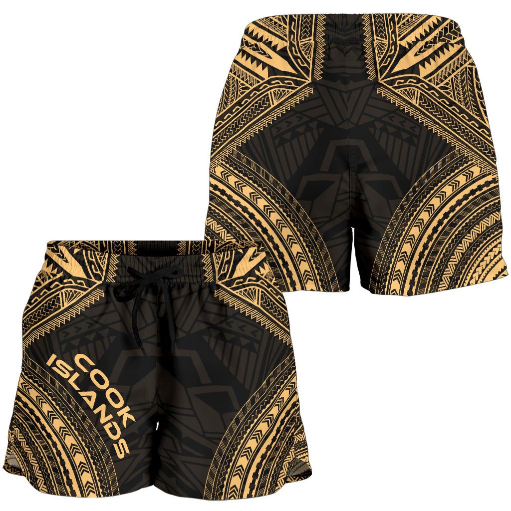 Cook Islands Women's Shorts - Polynesian Chief Gold Version - Polynesian Pride