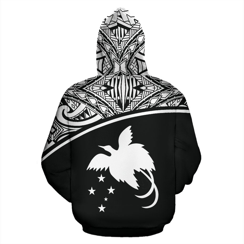 Papua New Guinea Polynesian ll Over Hoodie Black Curve - Polynesian Pride