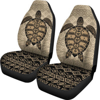 Polynesian Car Seat Covers - Polynesian Turtle Pattern Brown - Polynesian Pride