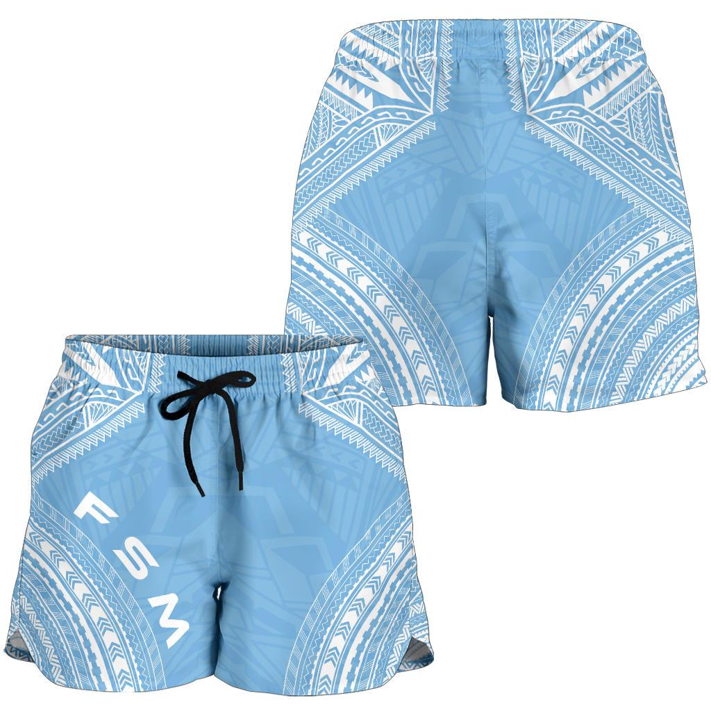Federated States Of Micronesia Women's Shorts - Polynesian Chief Flag Version - Polynesian Pride