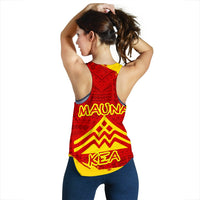Hawaii Mauna Kea King Polynesian Women's Racerback Tank - Polynesian Pride