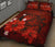 Personalized - Hawaii Map Turtle Hibiscus Plumeria Polynesian Quilt Bed Set - Red - Polynesian Pride