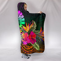 Tahiti Hooded Blanket - Summer Hibiscus - Polynesian Pride