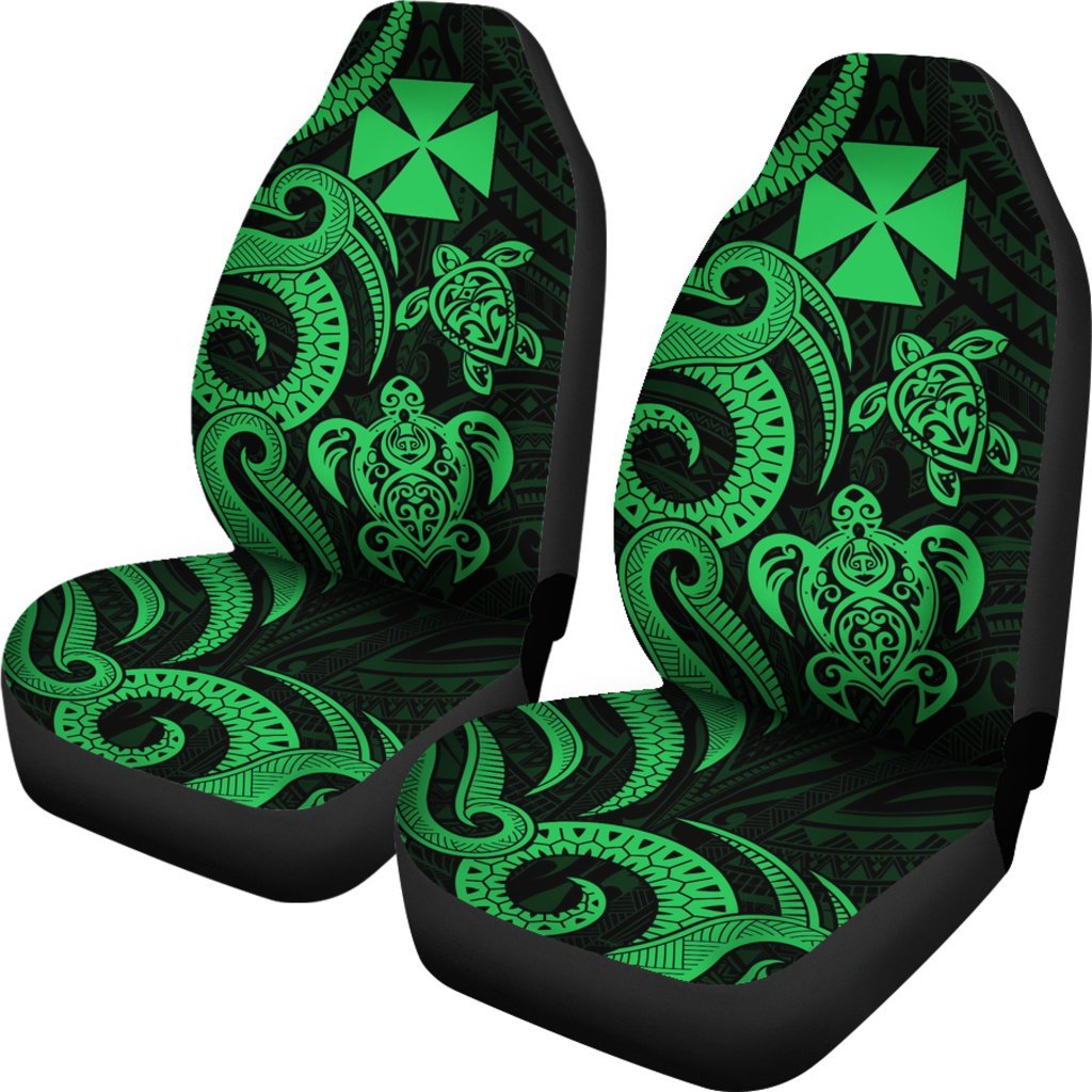 Wallis and Futuna Car Seat Covers - Green Tentacle Turtle - Polynesian Pride