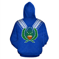 Pohnpei All Over Hoodie Blue Sailor Style - Polynesian Pride