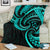 New Zealand Maori Mangopare Premium Blanket Polynesian - Turquoise - Polynesian Pride