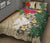 Wallis And Futuna Polynesian Quilt Bed Set - Hibiscus Turtle Tattoo Beige - Polynesian Pride