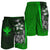 Polynesian Hawaii Men Shorts Green - Turtle with Hook - Polynesian Pride