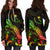 Chuuk Polynesian Hoodie Dress - Turtle With Blooming Hibiscus Reggae - Polynesian Pride