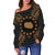 Cook Islands Polynesian Shoulder Sweater Map Gold - Polynesian Pride