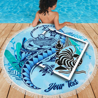New Caledonia Beach Blanket - Custom Personalised Turtle Under The Sea Style - Polynesian Pride