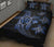 Kanaka Map Hibiscus Plumeria Turtle Art Blue Polynesian Quilt Bed Set - Polynesian Pride