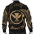 Hawaii Polynesian Custom Personalised Men's Bomber Jacket - Gold Tribal Wave - Polynesian Pride