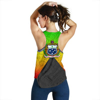Samoa Women Racerback Tank Polynesian Tattoo Seashore - Polynesian Pride