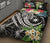 The Philippines Quilt Bed Set - Summer Plumeria (Black) - Polynesian Pride