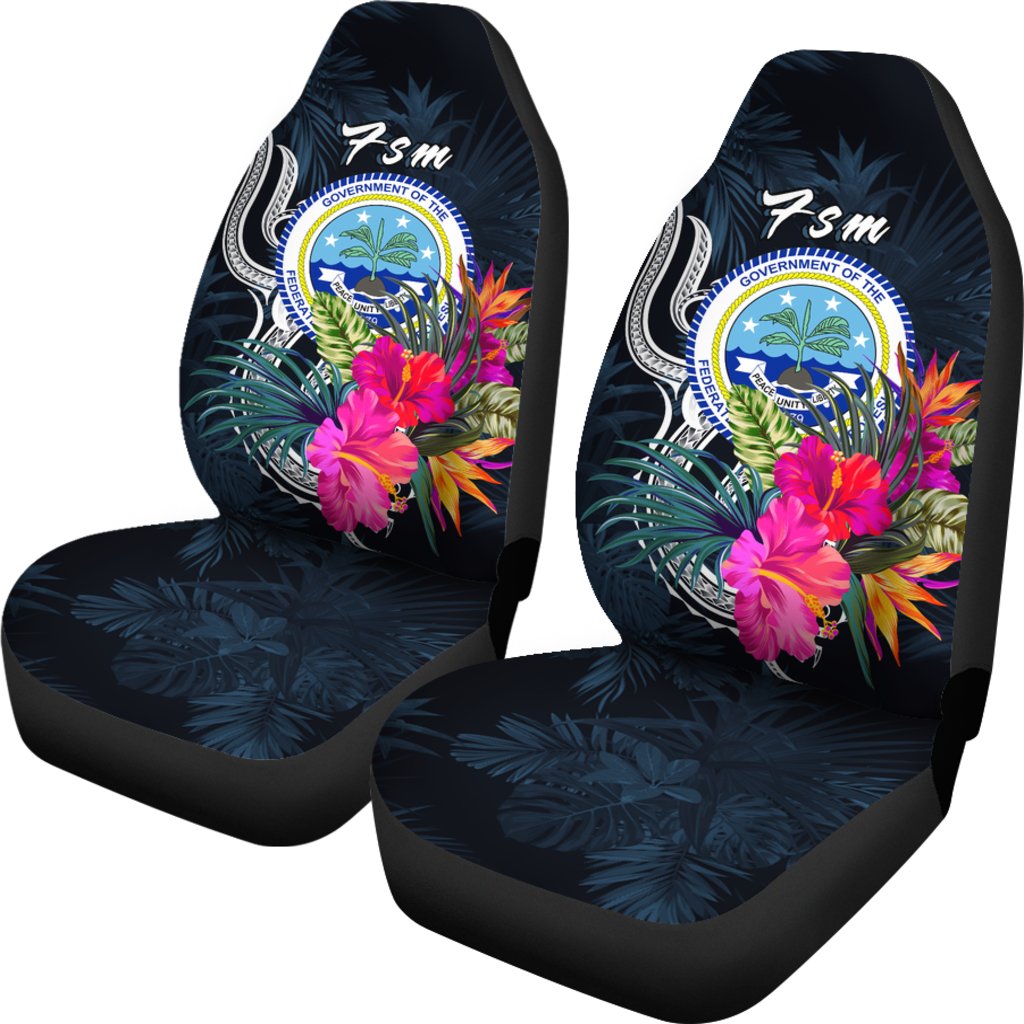 Federated States of Micronesia Car Seat Covers - Tropical Flower - Polynesian Pride