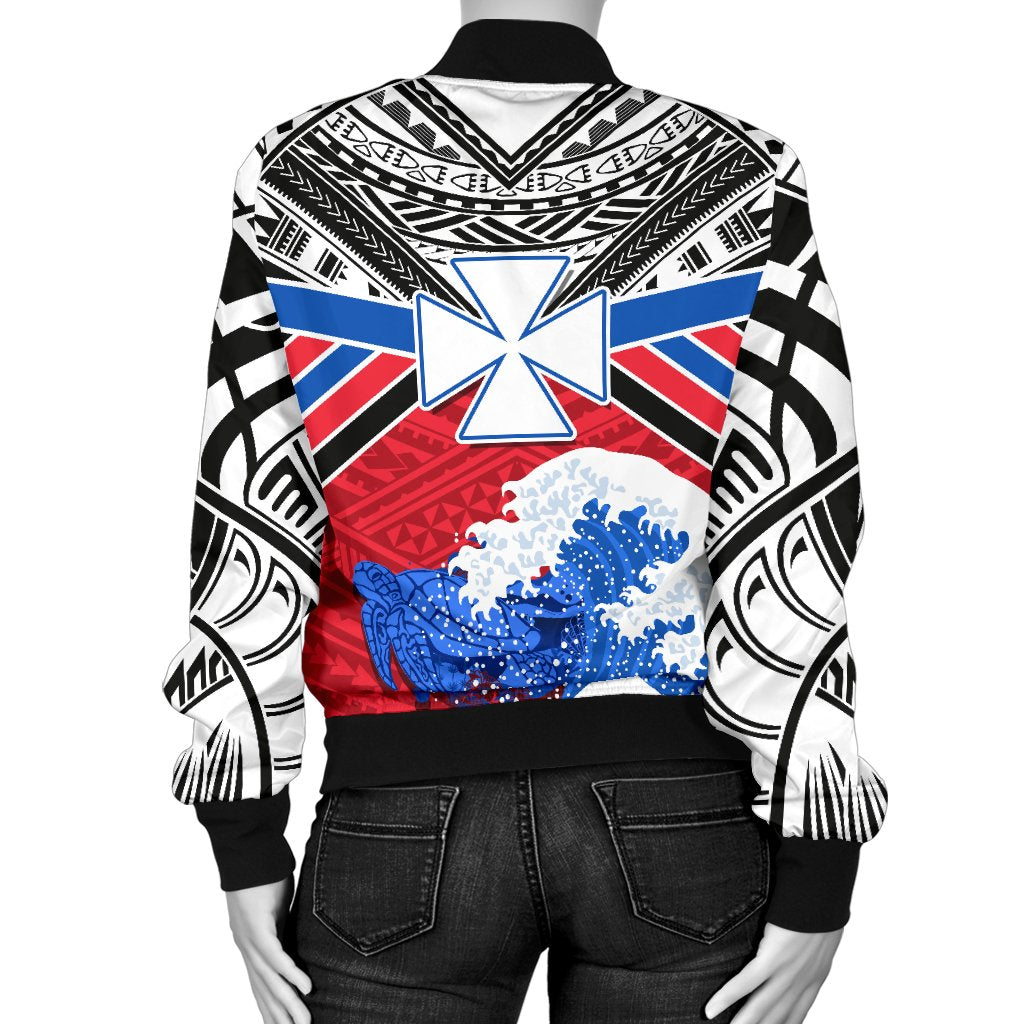 Wallis and Futuna Rugby Women Bomber Jacket Spirit - Polynesian Pride