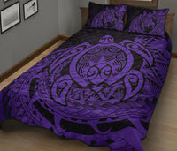 Hawaii Polynesian Turtle Quilt Bed Set - Purple - Polynesian Pride