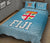 Fiji Tapa Quilt Bed Set - Fiji Flag Coat Of Arms Polynesian Blue Frog - Polynesian Pride