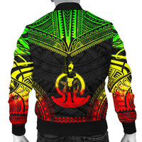 Vanuatu Polynesian Chief Men's Bomber Jacket - Reggae Version - Polynesian Pride