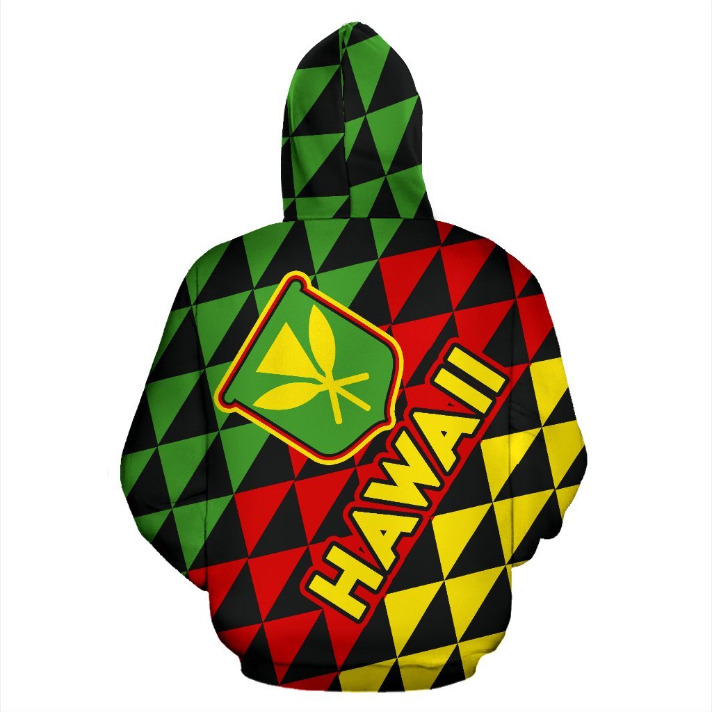 Hawaii Zip up Hoodie Hawaii Kanaka Maoli Flag - Polynesian Pride