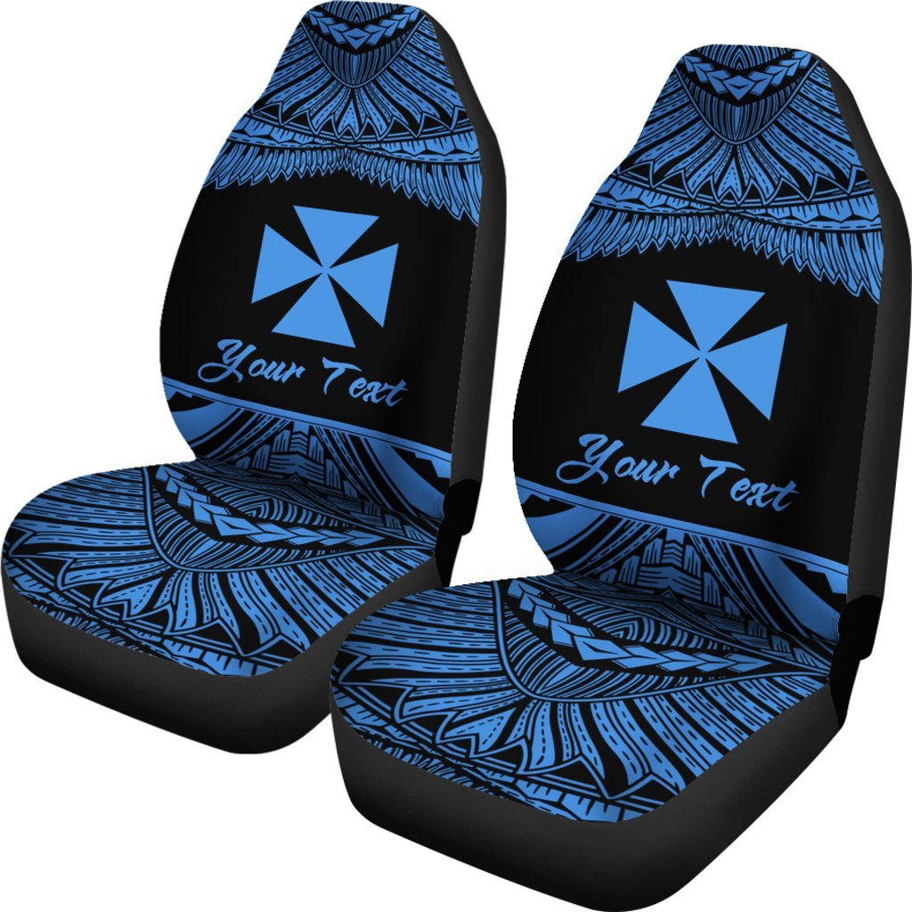 Wallis and Futuna Polynesian Custom Personalised Car Seat Covers - Pride Blue Version - Polynesian Pride