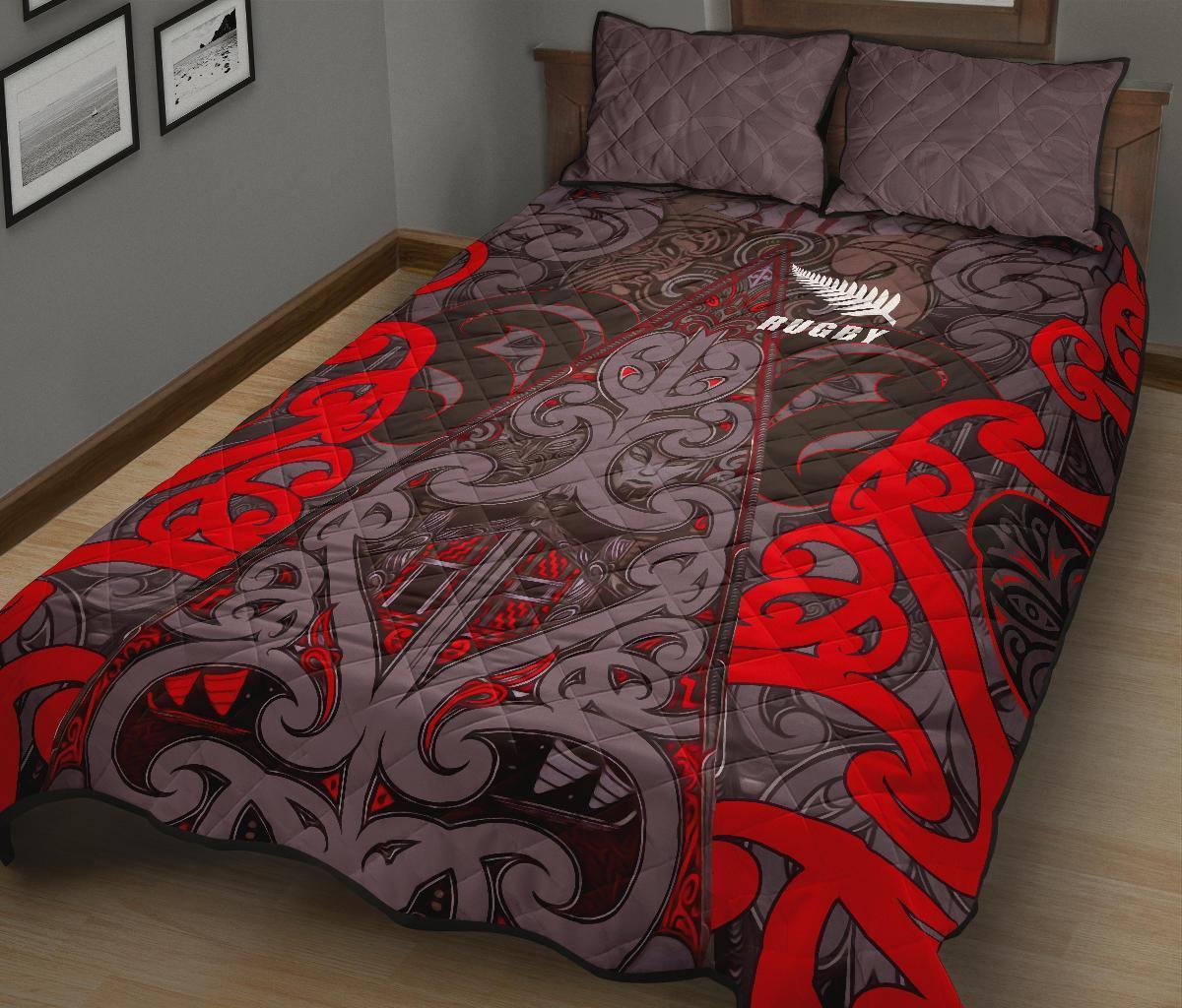Quilt Bed Set Nz New Zealand Maori Rugby - Polynesian Pride