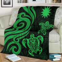 Nauru Premium Blanket - Green Tentacle Turtle - Polynesian Pride
