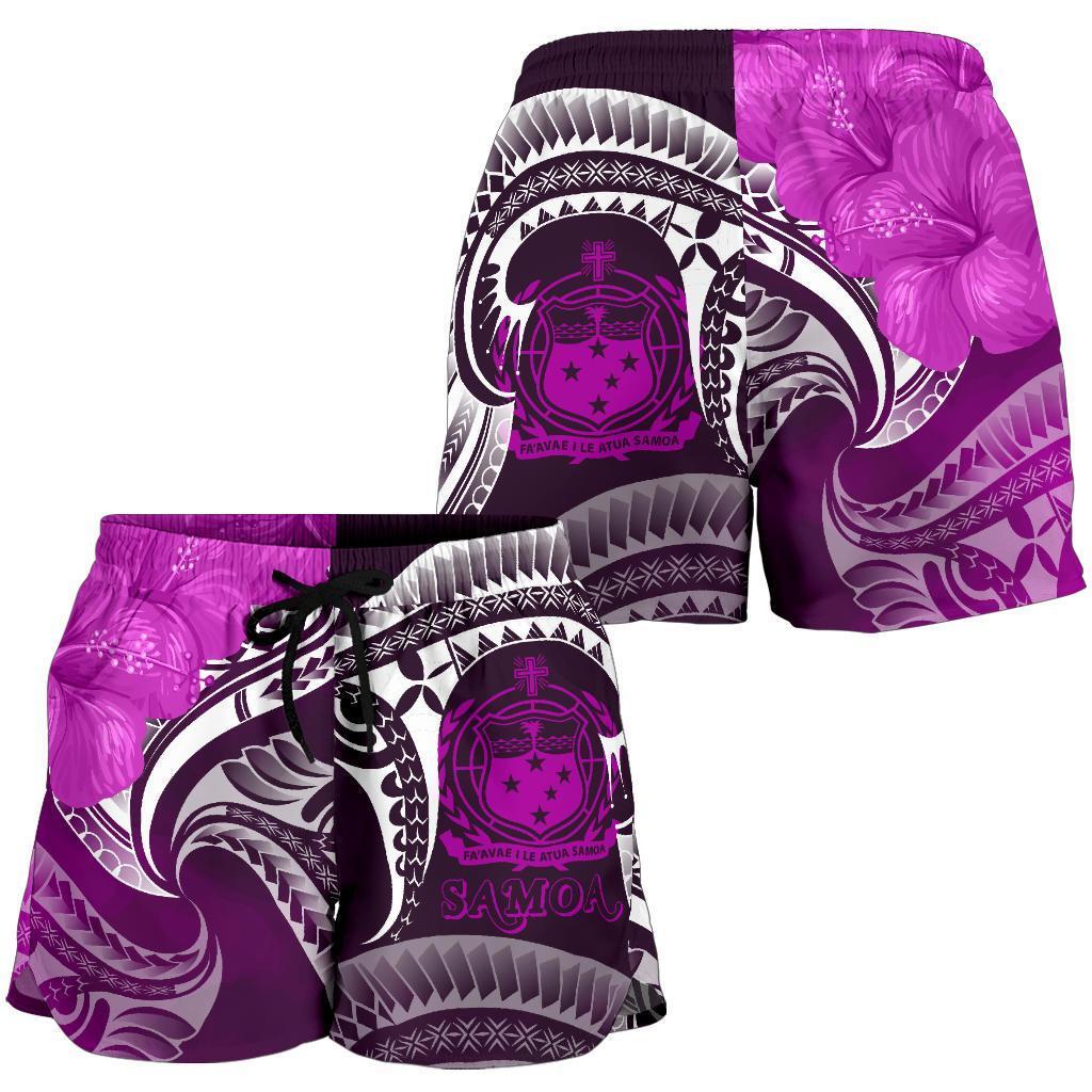 Samoa Women's Shorts - Samoa Seal Wave Style (Pink) BN18 - Polynesian Pride