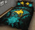 Papua New Guinea Polynesian Quilt Bed Set Hibiscus Turquoise - Polynesian Pride