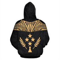Kosrae All Over Hoodie Gold Neck Style - Polynesian Pride