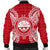 Federated States Of Micronesia Polynesian Men's Bomber Jacket Map Red White - Polynesian Pride