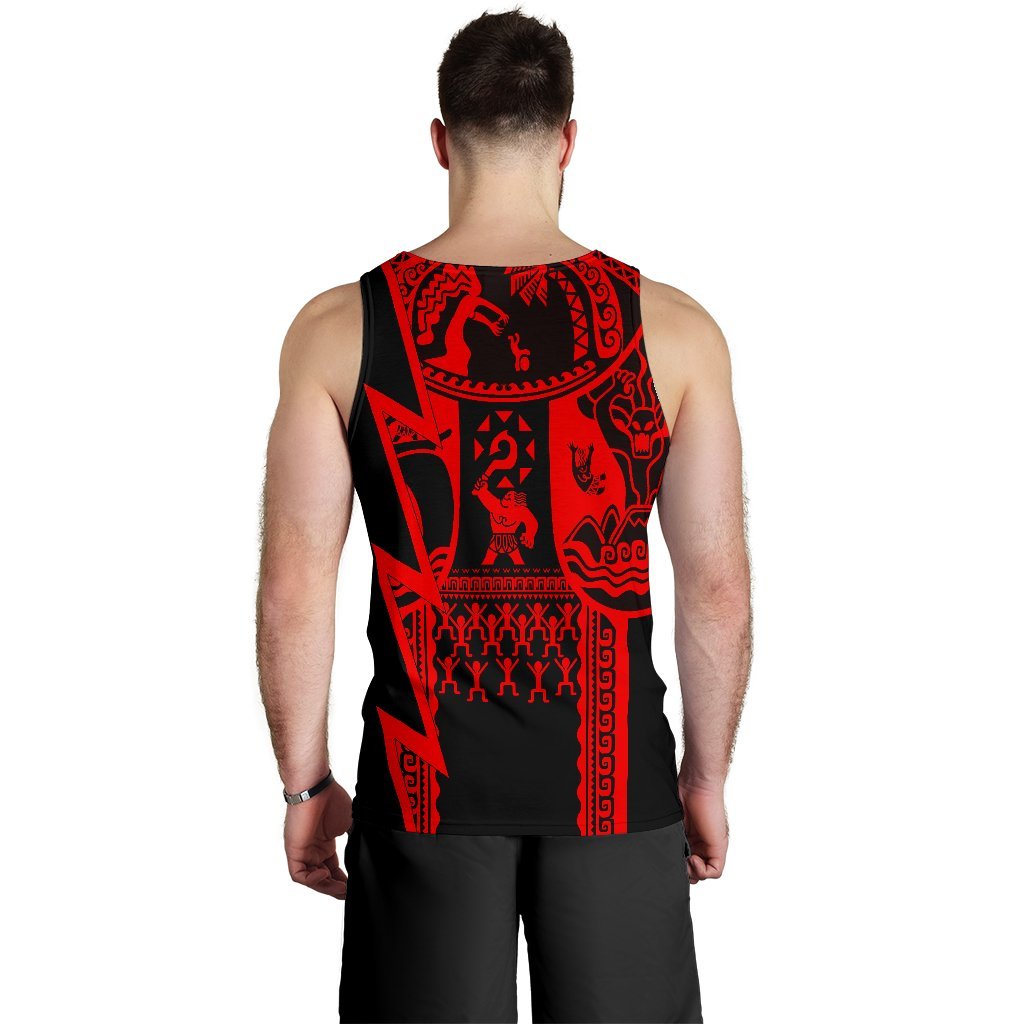 (Custom Personalised) Polynesian Men's Tank Top - Maui Moana Tattoo with Seal Tonga - Polynesian Pride