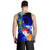 CNMI Custom Personalised Men's Tank Top - Humpback Whale with Tropical Flowers (Blue) - Polynesian Pride