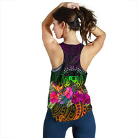 Polynesian Hawaii Women's Racerback Tank - Summer Hibiscus - Polynesian Pride