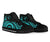 Vanuatu High Top Canvas Shoes - Turquoise Tentacle Turtle - Polynesian Pride