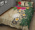 Marshall Islands Polynesian Quilt Bed Set - Hibiscus Turtle Tattoo Beige - Polynesian Pride