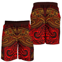 Polynesian Men's Shorts - Red Shark Polynesian Tattoo - Polynesian Pride