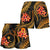 Chuuk Micronesian Women Shorts - Gold Plumeria - Polynesian Pride