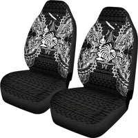 New Caldonia Car Seat Cover - New Caldonia Coat Of Arms Map Black - Polynesian Pride