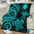 Northern Mariana Premium Blanket - Tentacle Turtle Turquoise - Polynesian Pride