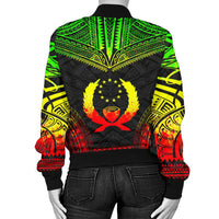Pohnpei Polynesian Chief Women'S Bomber Jacket - Reggae Version - Polynesian Pride
