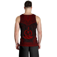 Vanuatu Men's Tank Top - Polynesian Chief Red Version - Polynesian Pride