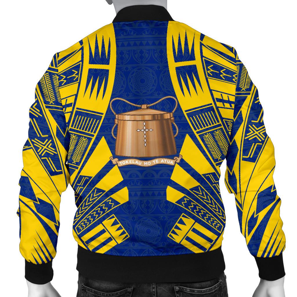Tokelau Men Bomber Jackets - Polynesian Tattoo Flag - Polynesian Pride